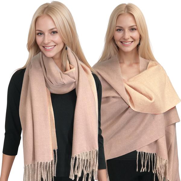 wholesale 2404 - Two-Tone Scarves 2404 - Two Tone Pink - 26