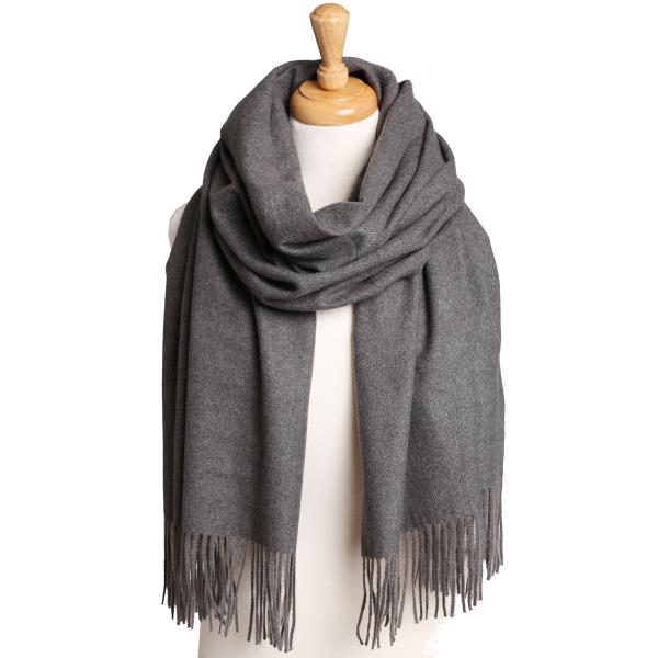 wholesale 2402 - Solid Color Scarves 2402 - Charcoal - 26