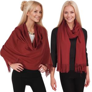 Wholesale 2402 - Solid Color Scarves 2402 - Burgundy - 26