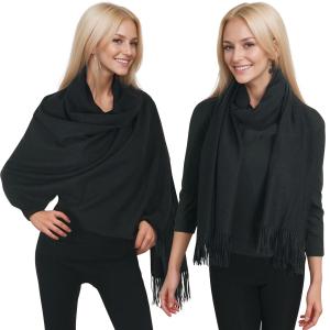 Wholesale 2402 - Solid Color Scarves 2402 - Black - 26