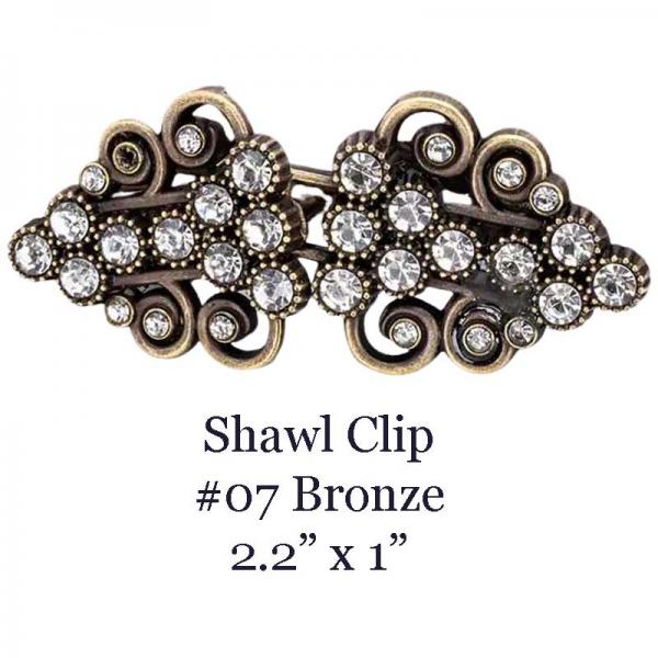 wholesale 3923/T - Cape and Vest Clips #07/Bronze - 