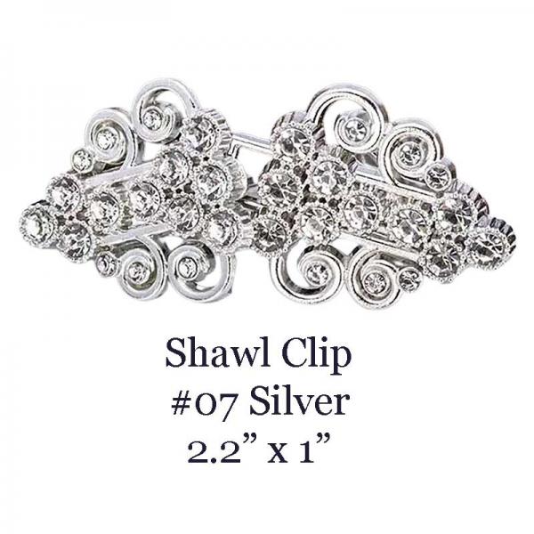 wholesale 3923/T - Cape and Vest Clips #07/Silver - 