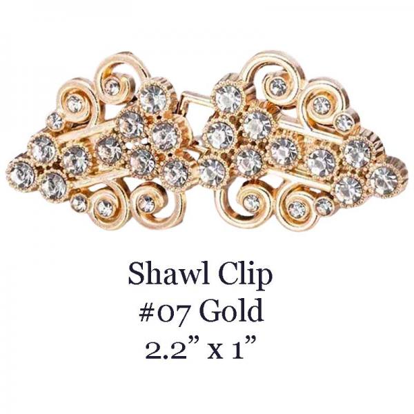 wholesale 3923/T - Cape and Vest Clips #07/Gold - 