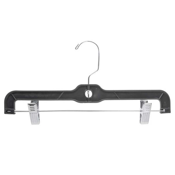 wholesale 410 - Display & Merchandising + Free Gift Offer Pants/Skirt Hanger Black Plastic <br>(Gently Used) - 