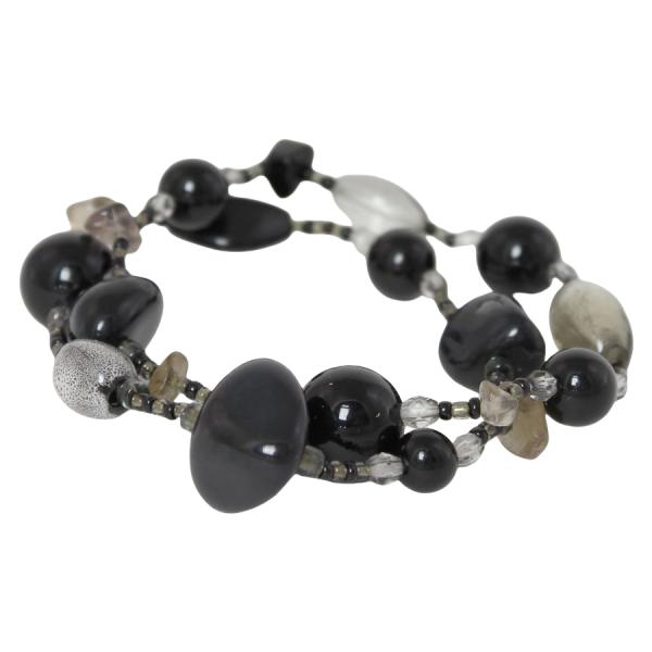 Fashion  Bracelets Stretch Beaded - Black MB - 