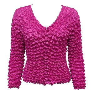  C21 -Gourmet Popcorn - Collarless Cardigan Fuchsia - One Size Fits Most