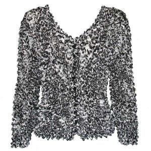  C21 -Gourmet Popcorn - Collarless Cardigan Leopard Black-White  - One Size Fits Most