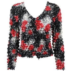  C21 -Gourmet Popcorn - Collarless Cardigan Spray of Roses - One Size Fits Most