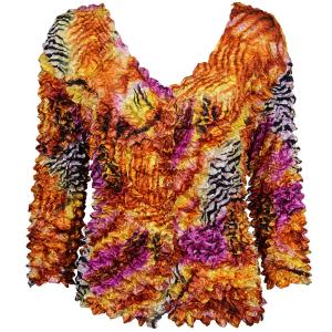  C21 -Gourmet Popcorn - Collarless Cardigan Abstract Zebra Orange - Pink - One Size Fits Most