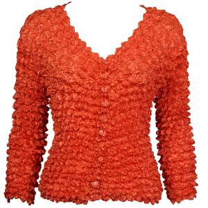  C21 -Gourmet Popcorn - Collarless Cardigan Orange  - One Size Fits Most