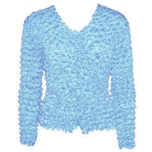  C21 -Gourmet Popcorn - Collarless Cardigan Sky Blue - One Size Fits Most