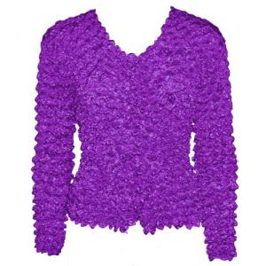  C21 -Gourmet Popcorn - Collarless Cardigan Amethyst - One Size Fits Most