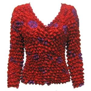  C21 -Gourmet Popcorn - Collarless Cardigan Red Garden - One Size Fits Most