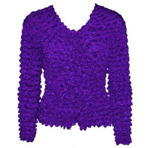  C21 -Gourmet Popcorn - Collarless Cardigan Royal Purple - One Size Fits Most