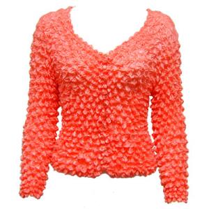  C21 -Gourmet Popcorn - Collarless Cardigan Tangerine - One Size Fits Most