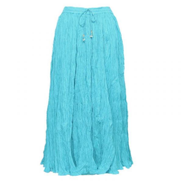 Wholesale Skirts - Long Cotton Broomstick with Pocket 503 Solid Light Aqua - 