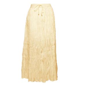 Skirts - Long Cotton Broomstick with Pocket 503 Solid Ivory Creme - 