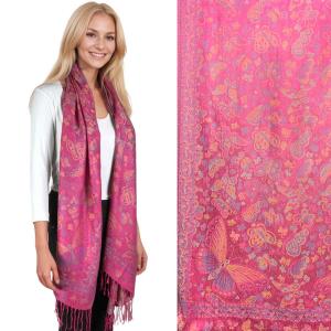 773 - Pashmina Style Shawls Butterfles - 03 - 