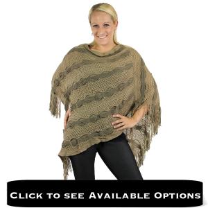 Wholesale 4321<p>Wave Lattice Poncho