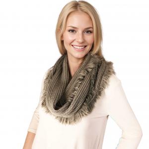 Infinity Scarves<br>Soft Knit Lurex w/ Fringe<br>8888