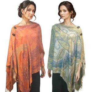 3109 
Pashmina Print Button Shawls