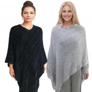 Wholesale 9467<p>Eyelash Knit Ponchos