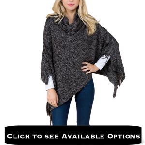 Wholesale 20D7<p>Cowl Neck w/ Lurex Sparkle Poncho