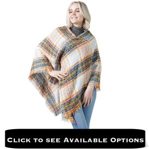 Wholesale 3640
Cozy Plaid Ponchos