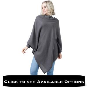 Wholesale 10336<p>Textured Weave Jersey Ponchos++