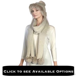 Wholesale 3744 <p> Hand Made Knitted Scarves / Matching Hats