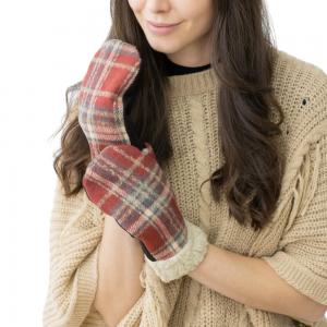 Wholesale 3020  Country Style Plaid Mittens