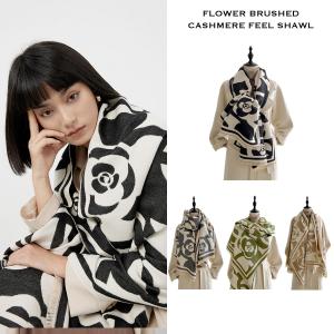 3890 - Flower Brushed Cashmere Feel Shawls