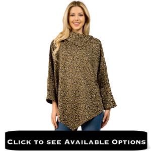 Wholesale 3315 
Animal Print Poncho with Sleeves