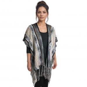 5026 - Ethnic Pattern Knitted Kimono Vest