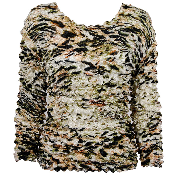 231 - Gourmet Popcorn - Long Sleeve Olive Leopard - One Size Fits Most