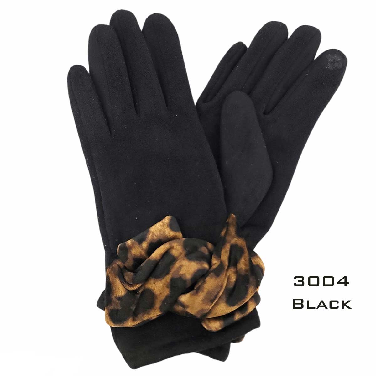 2390 - Touch Screen Smart Gloves 3023-BR <br>Brown<br>Cable Trimmed Two Tone - One Size Fits Most