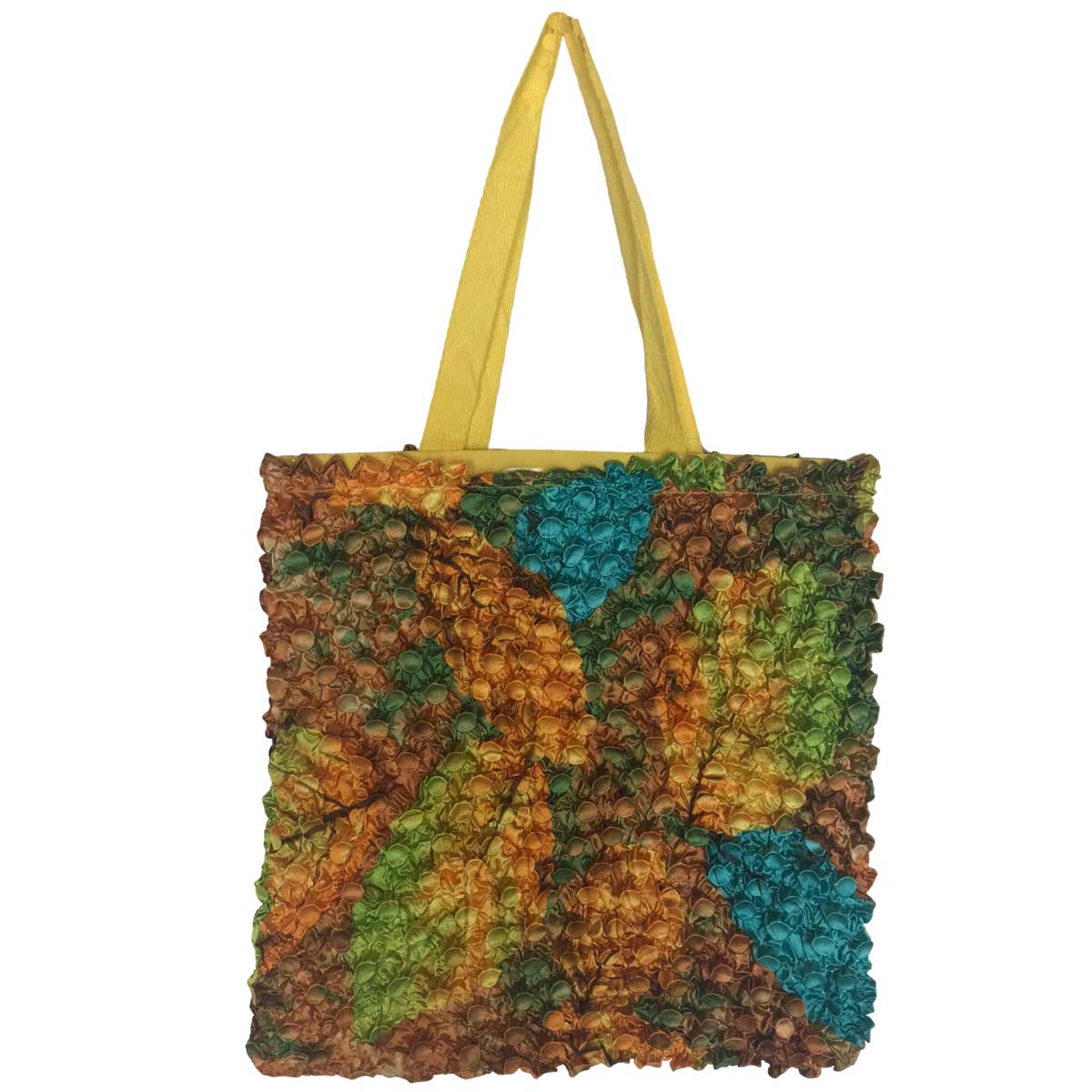 3294 - Puckered Fabric Tote Bags #34 Paprika w/Coin  - 