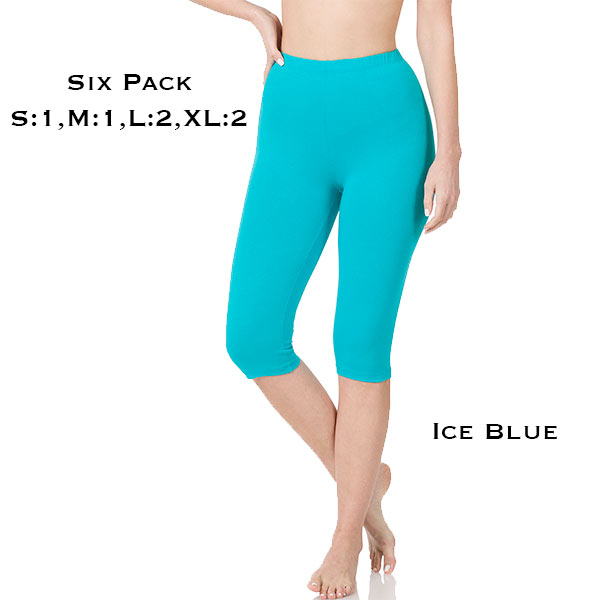 1801  - Cotton Blend Capri Leggings 1801 - Mint  <br>
Cotton Blend Capri Leggings - Small