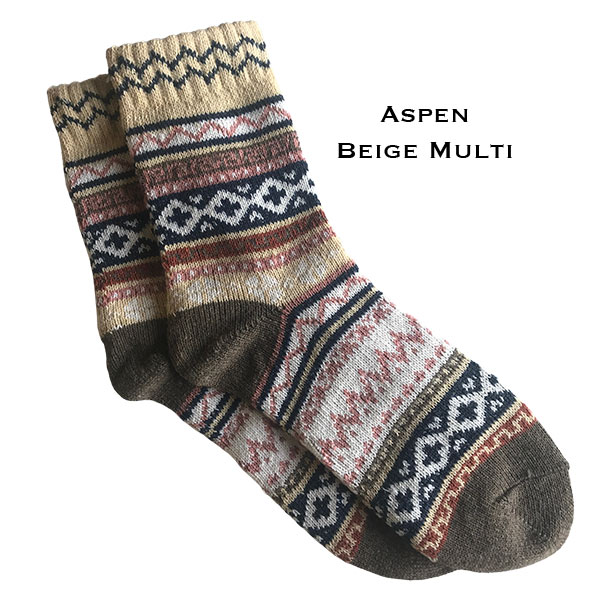 3748 - Crew Socks Conway Navy Multi - Woman's 6-10