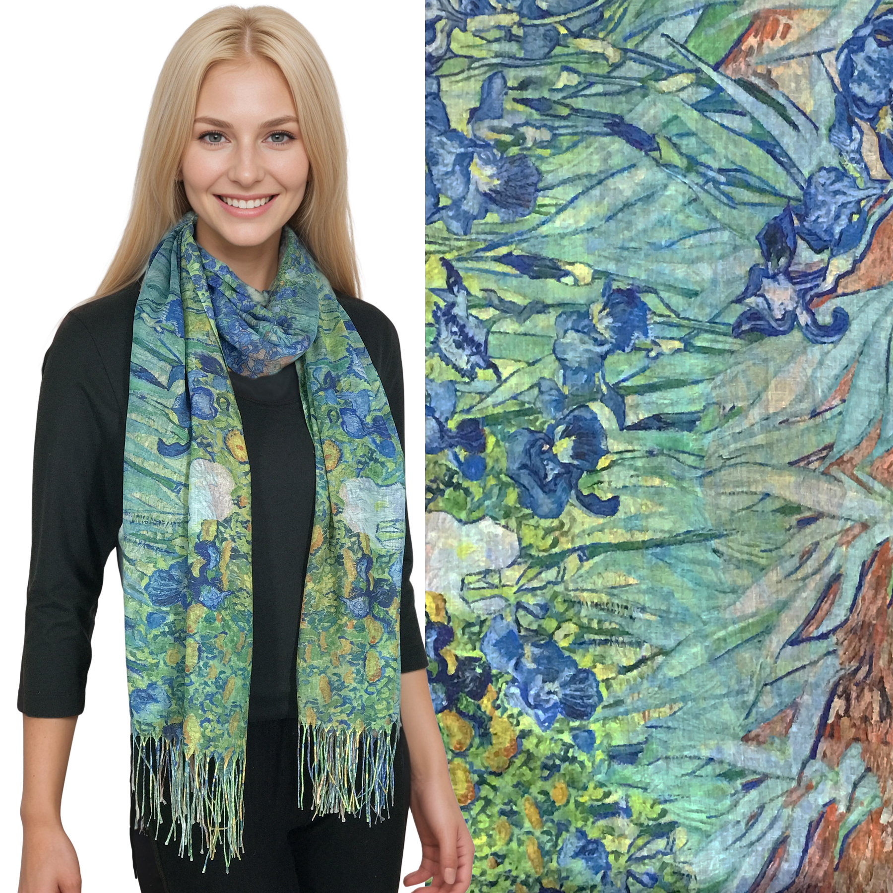 3906 - Cotton Feel Art Design Shawls #19 - 27