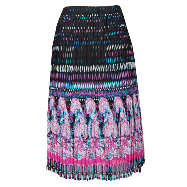 1031 - Georgette Mini Pleat Calf Length Skirts