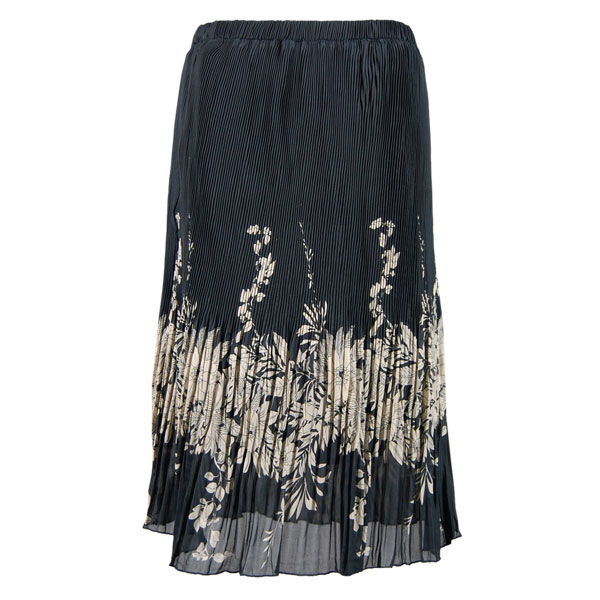 1063 - Georgette Micro Pleat Calf Length Skirts