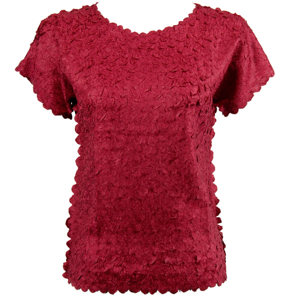 Magic Fashions: 1154 - Petal Shirts - Cap Sleeve-Solid Burgundy Petal ...