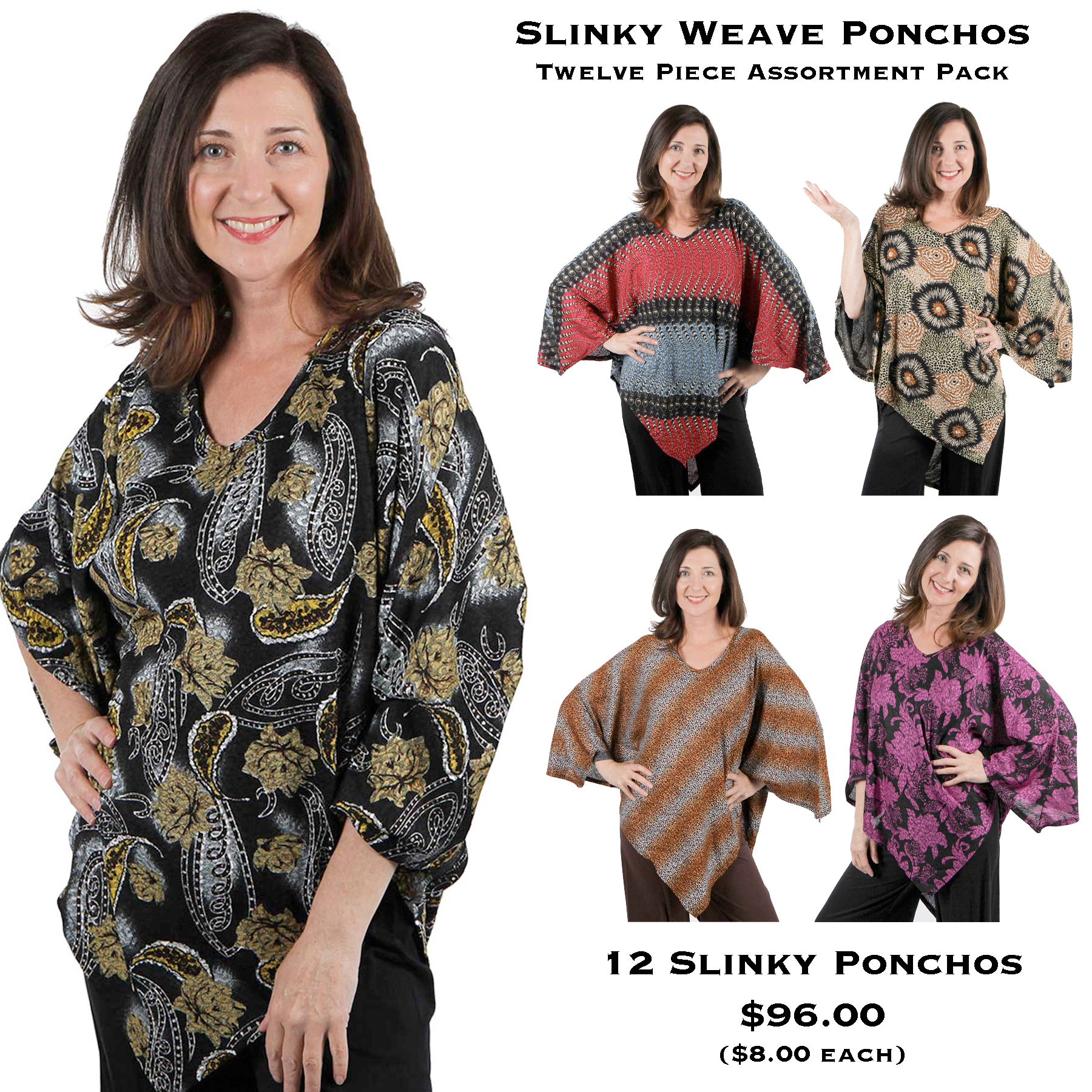 1196 - Slinky Weave Ponchos 