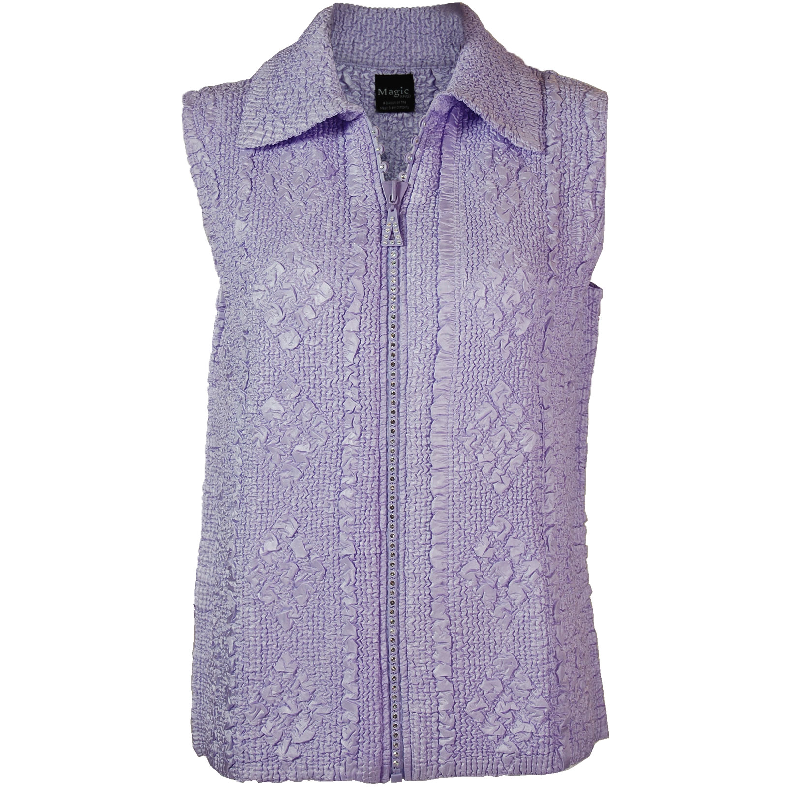 Light Lilac <br>Diamond Zipper Vest
