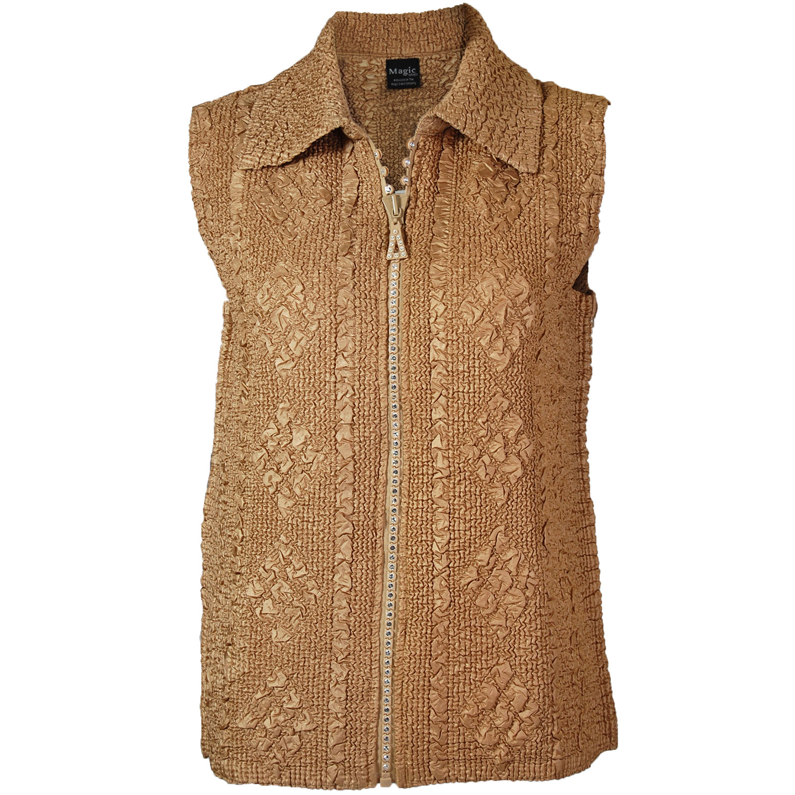 Bronze<br>Diamond Zipper Vest
