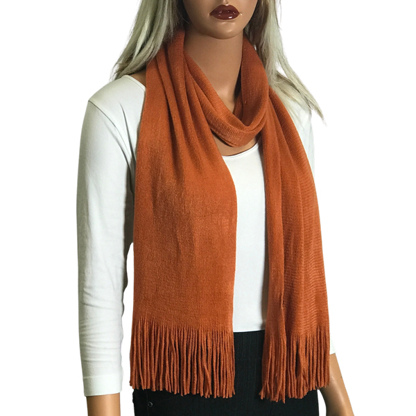 Rust Oblong Scarf - Cashmere Feel 0940002