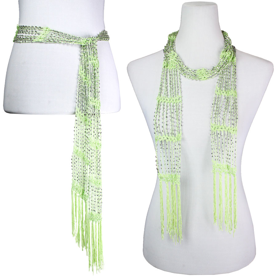 Lime w/ Silver Beads (9)