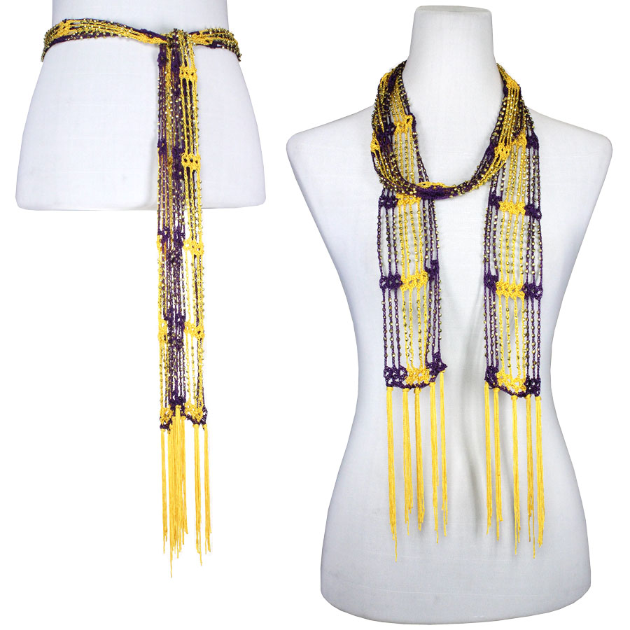 Eggplant-Bright Gold w/ Gold Beads