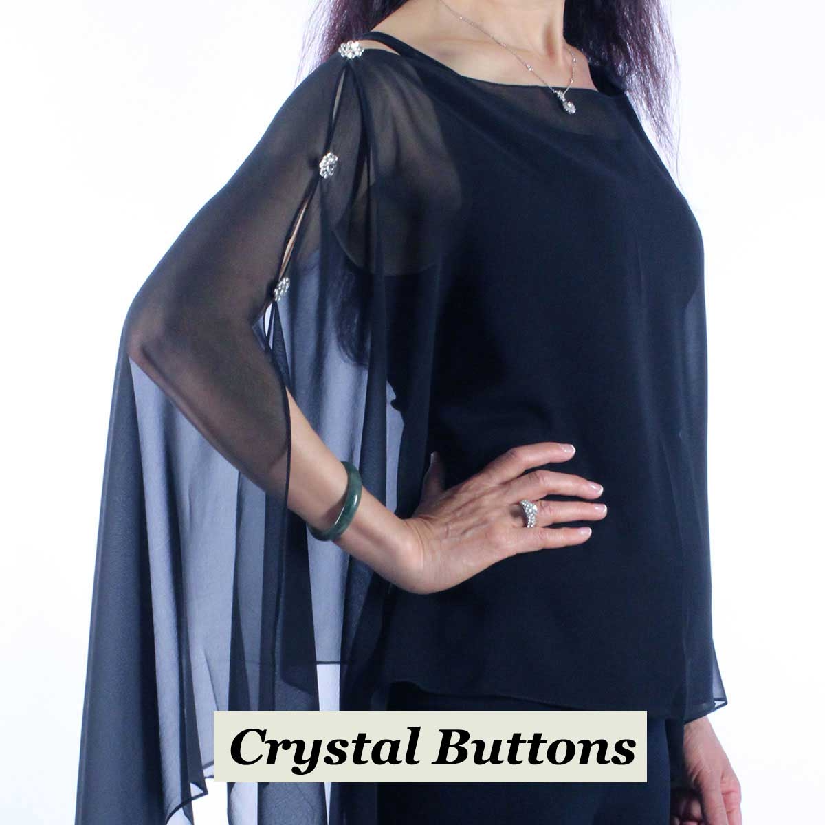 SNV - Crystal Buttons <br>Solid Navy 